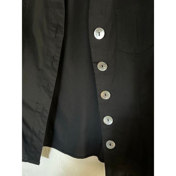 Vintage Black Button Up Blouse - Picture 6 of 8